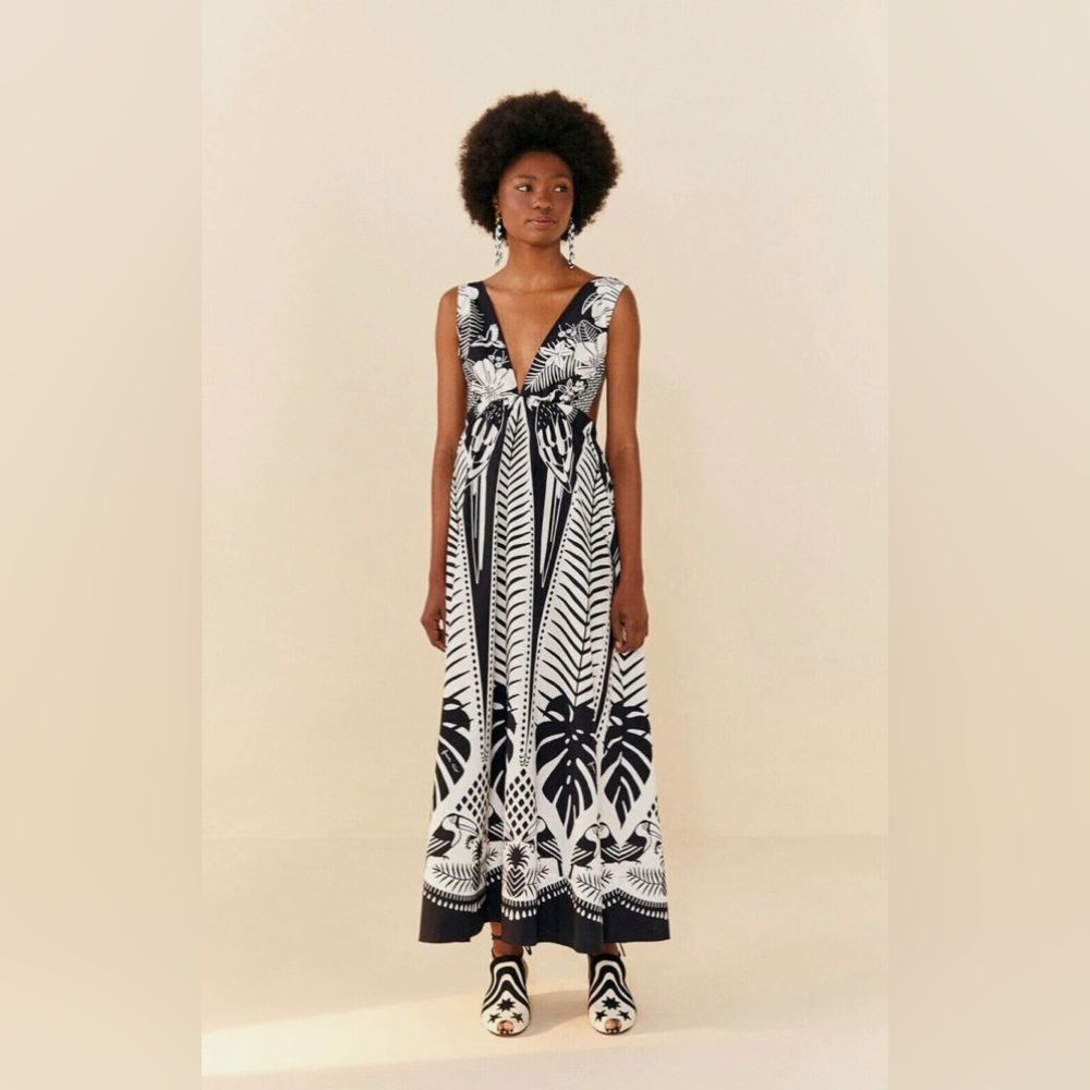 FARM Rio Backless Macaw Maxi Dress